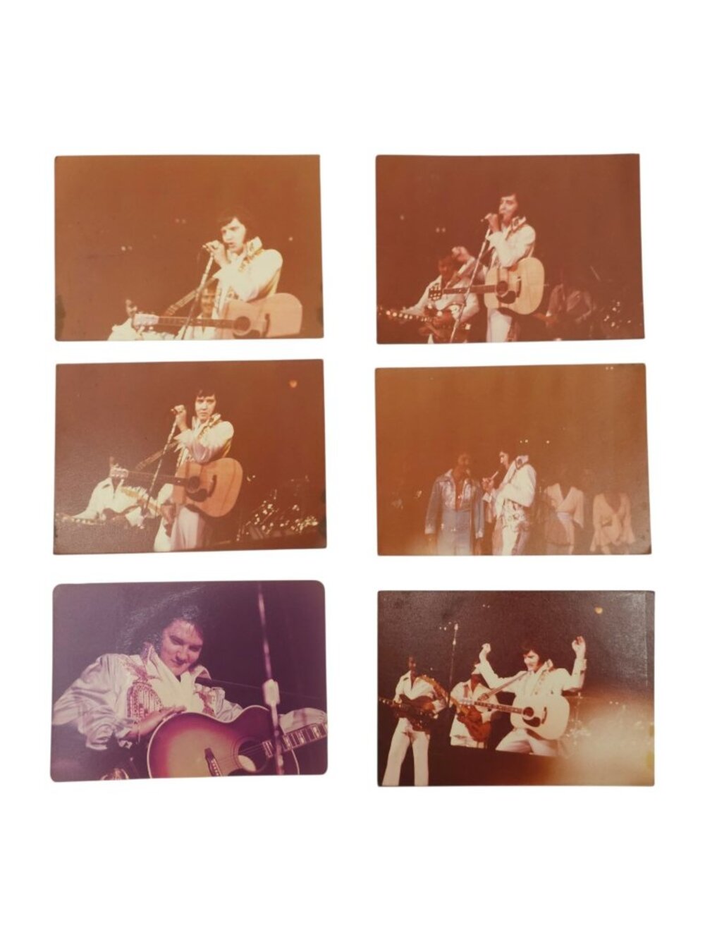 Elvis Presley 3.5 x 4.75 Concert 1970s Photos Lot Of 6 Candid Original Snapshots